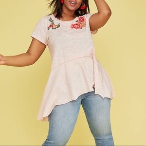 Lane Bryant embroidered top
